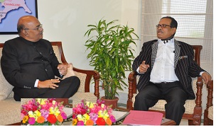 The Governor of Arunachal Pradesh Shri JP Rajkhowa ,The Advisor to Governor, Shri G.S. Patnaik, IAS (Retd) at Raj Bhavan, Itanagar on 30th January 2016.